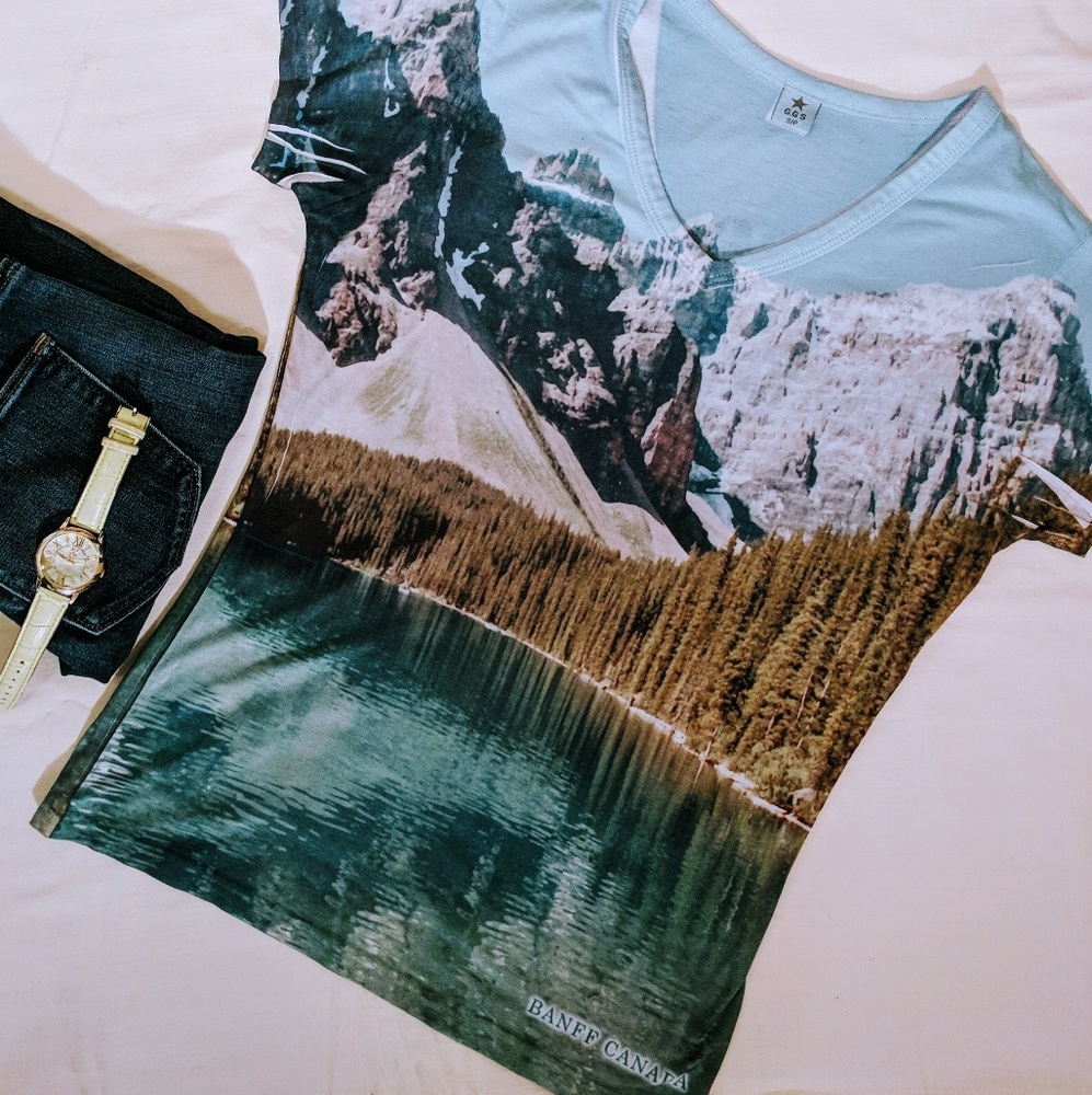 Banff canada landscape tshirt